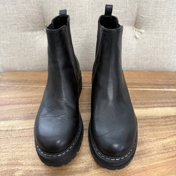 Marc Fisher Padmia Lug Sole Leather Chesea Boots - Picture 9 of 16